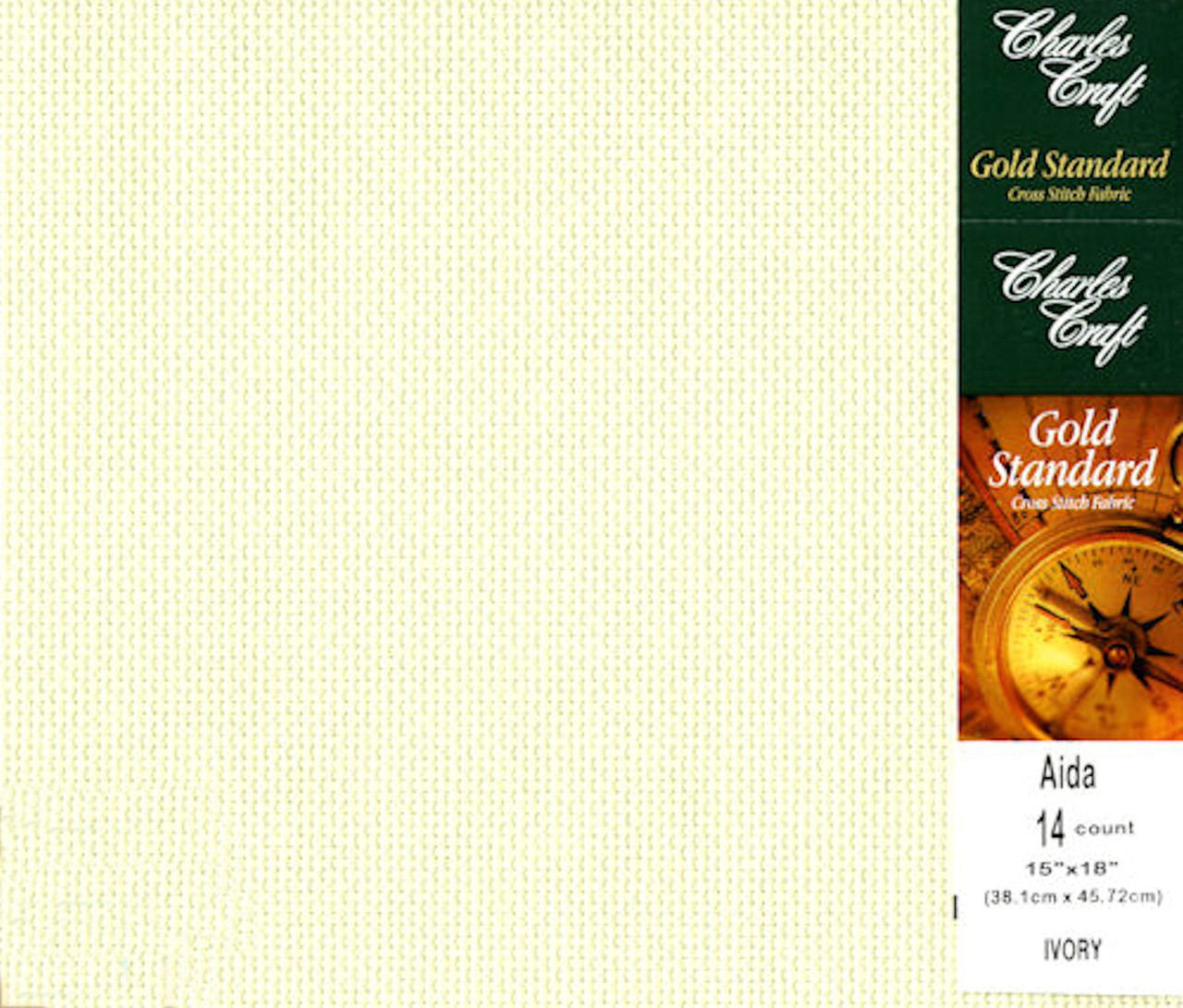 Charles Craft - 14 Count Ivory Aida Fabric 15 x 18 in