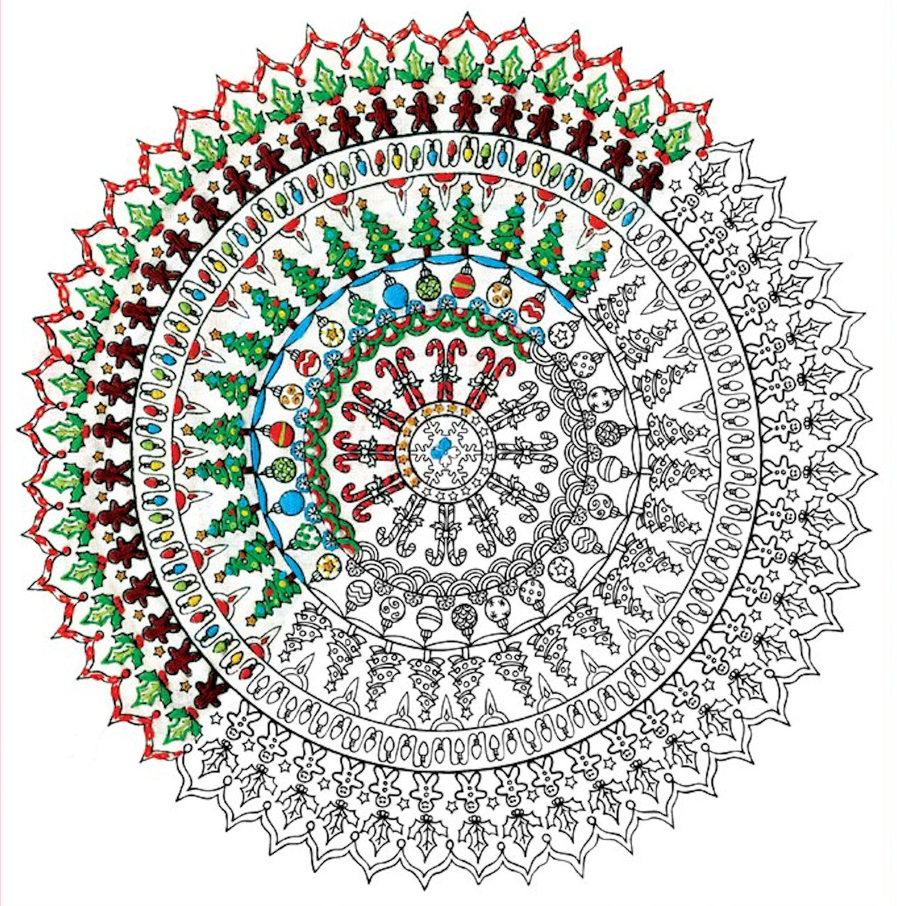 Design Works - Zenbroidery Christmas Mandala 10" x 10"