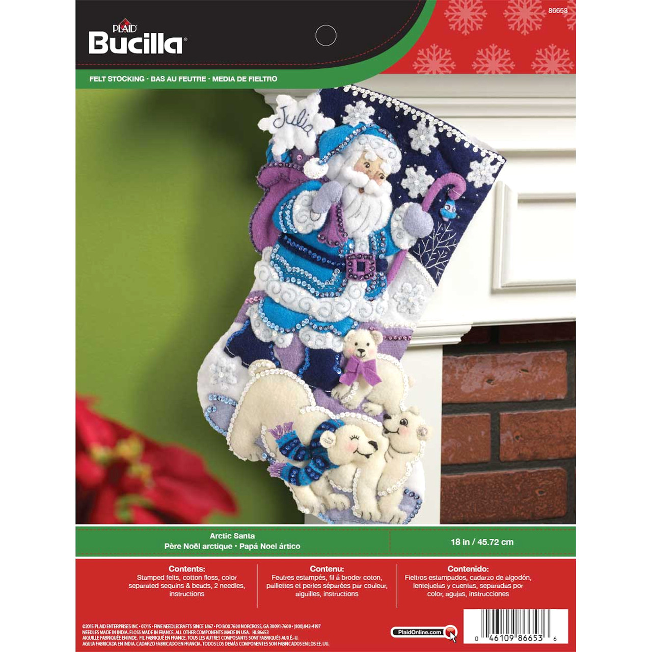 Plaid / Bucilla - Arctic Santa Stocking - CrossStitchWorld