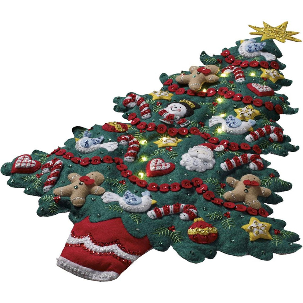 Plaid Bucilla Merry Bright Christmas Tree Wall Hanging