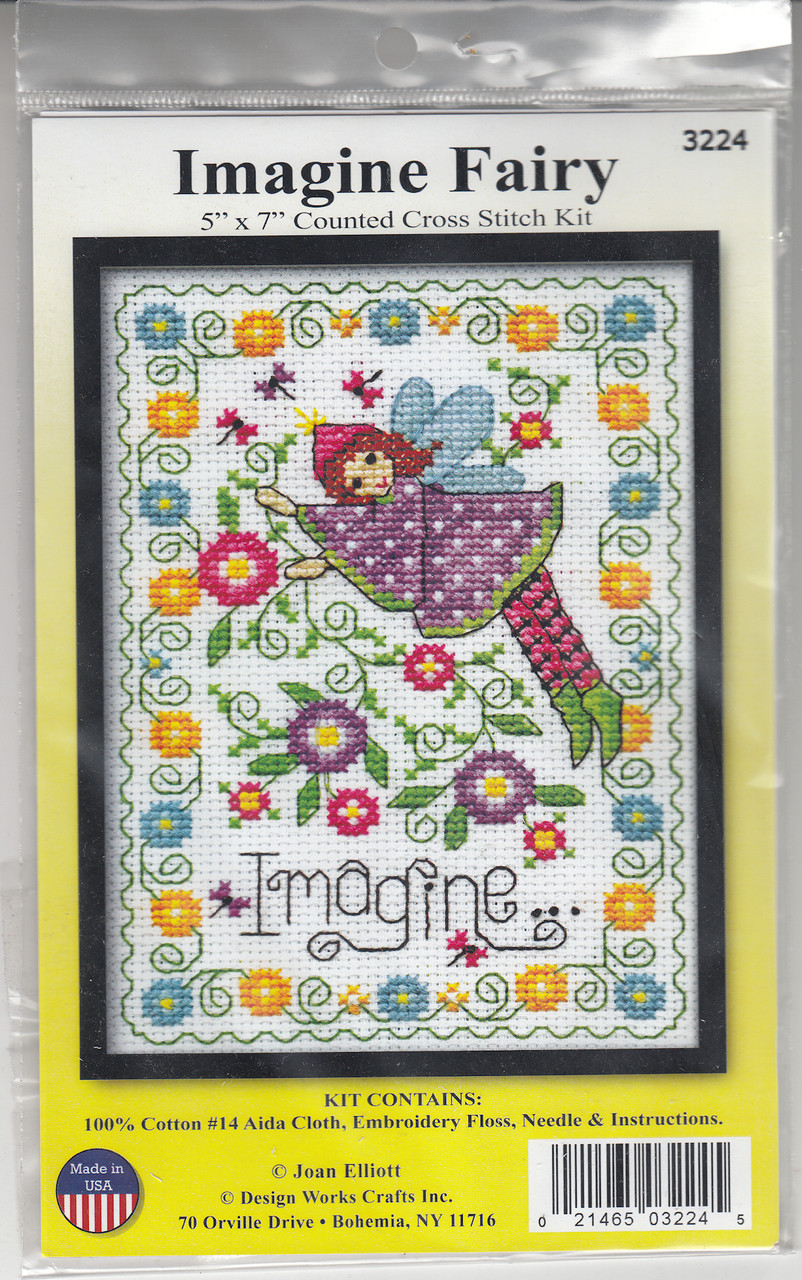 Design Works~ IMAGINE FAIRY & DREAM FAIRY ~ 2 Counted Cross Stitch Kits-New