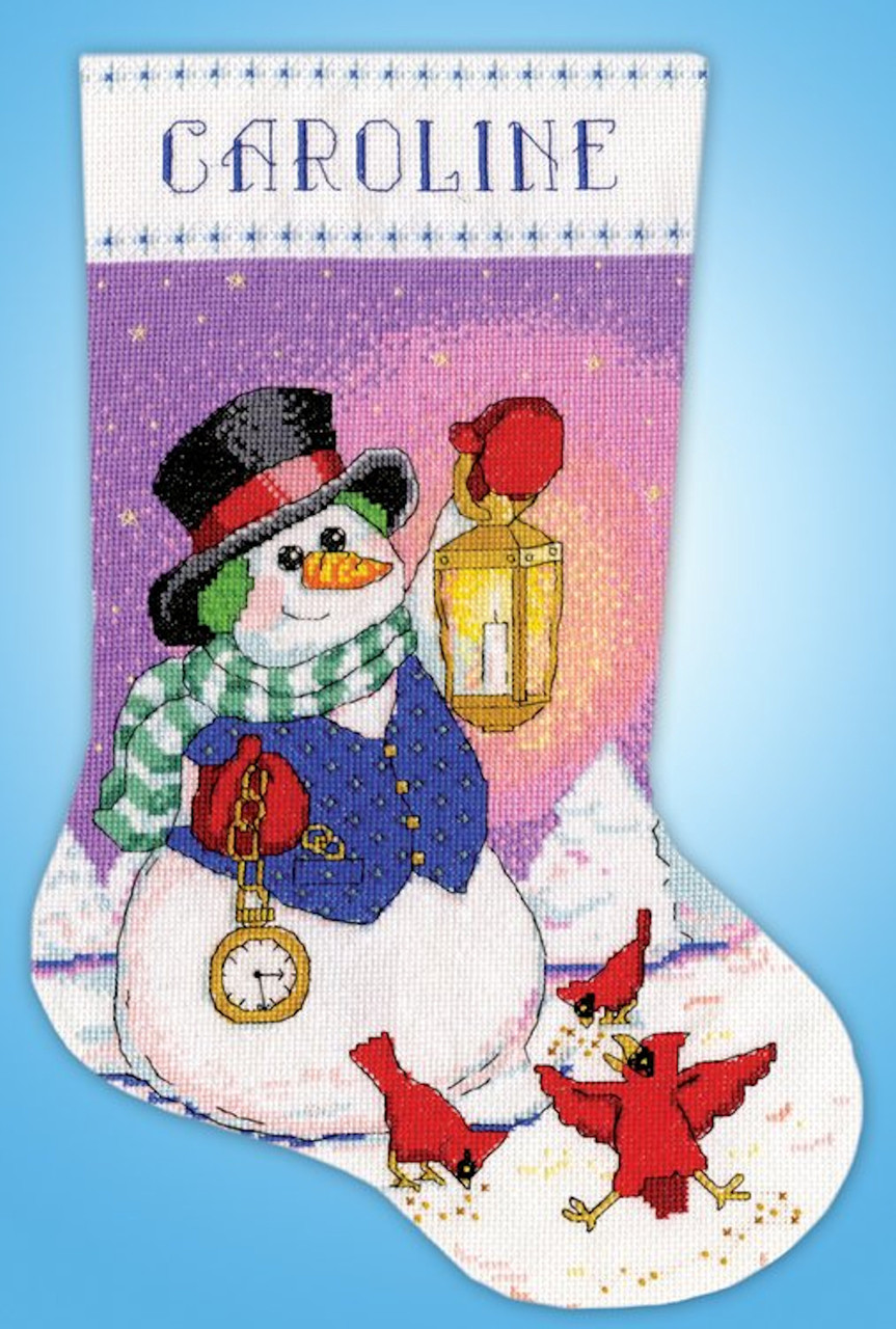 Design Works - Snowman with Lantern Stocking