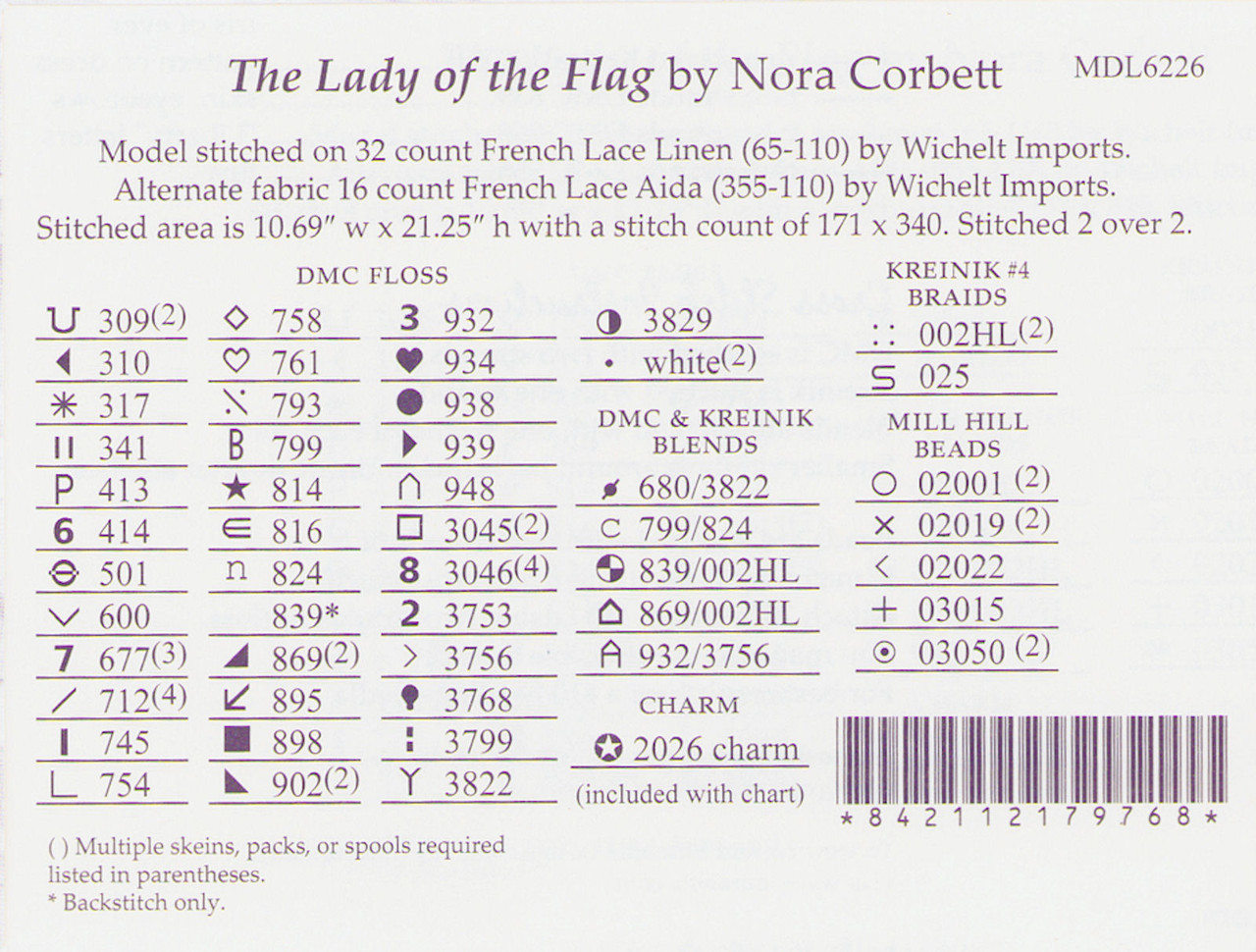 Mirabilia 2026 Limited Edition Chart & Embellishment Pack - The Lady of the Flag