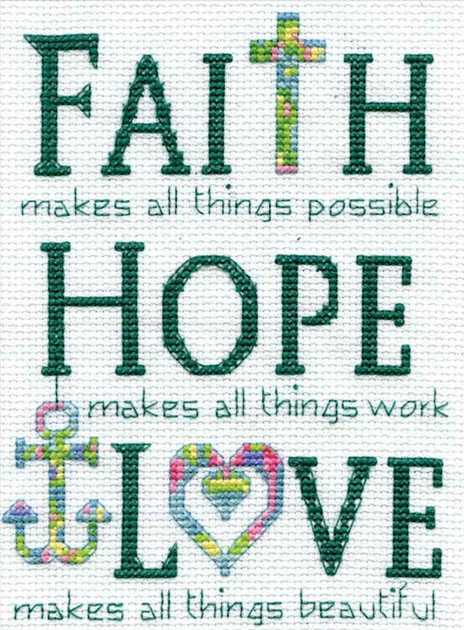 Design Works - Faith, Hope, Love - CrossStitchWorld