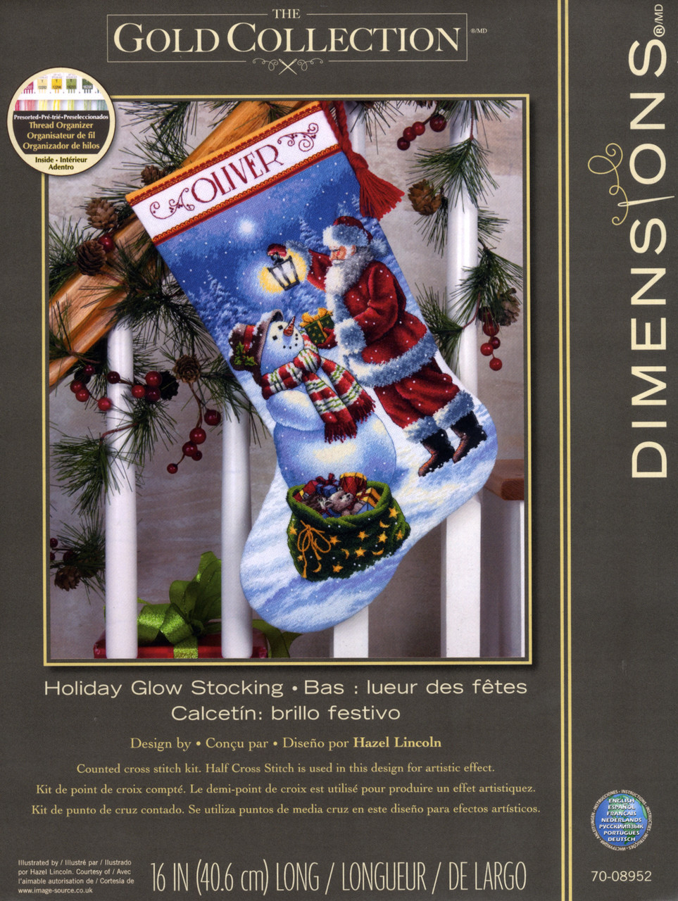 Dimensions Counted Cross Stitch Kit - Santa's Arrival Stocking