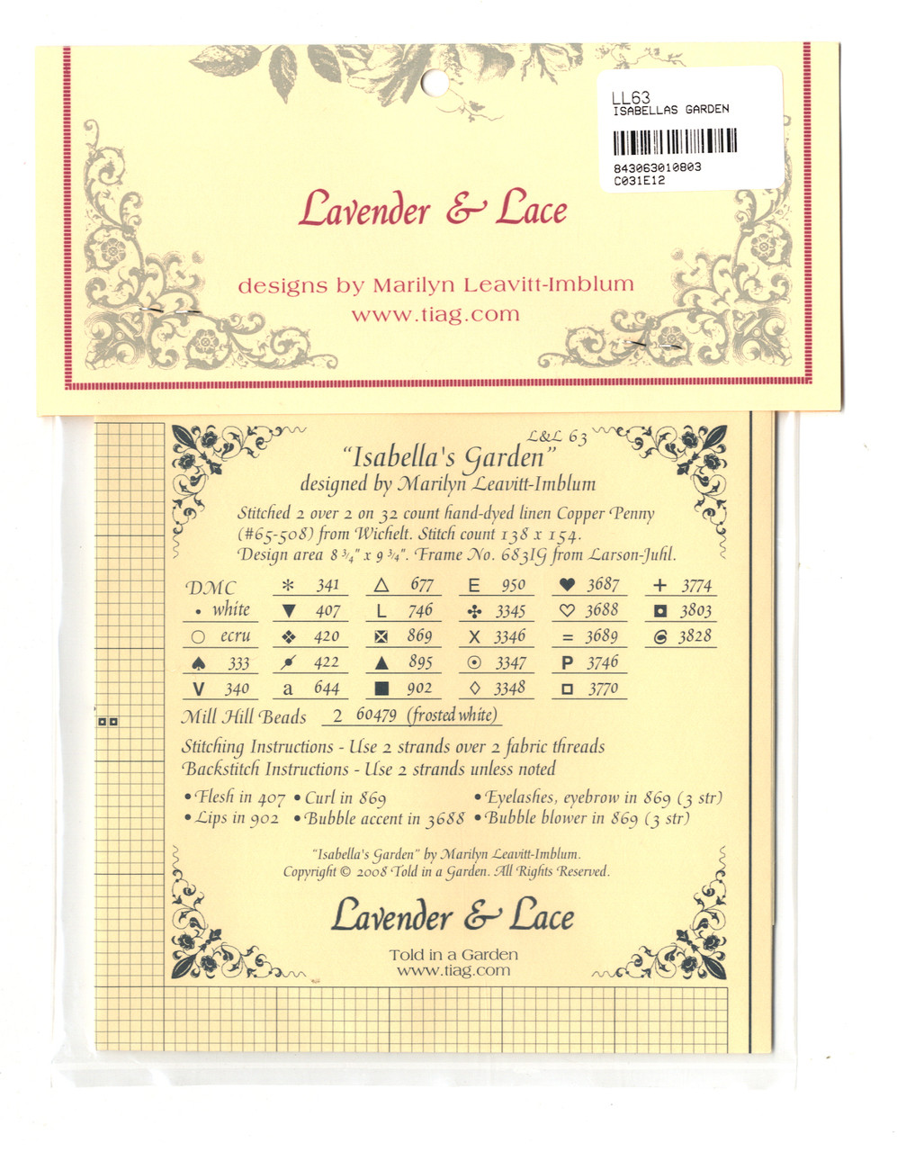 Lavender & Lace - Isabella's Garden - CrossStitchWorld