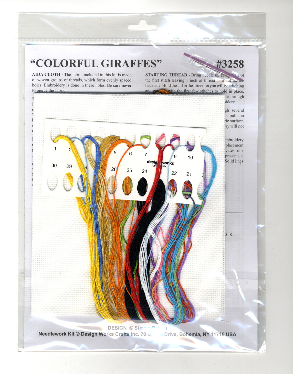 Design Works - Colorful Giraffes - CrossStitchWorld
