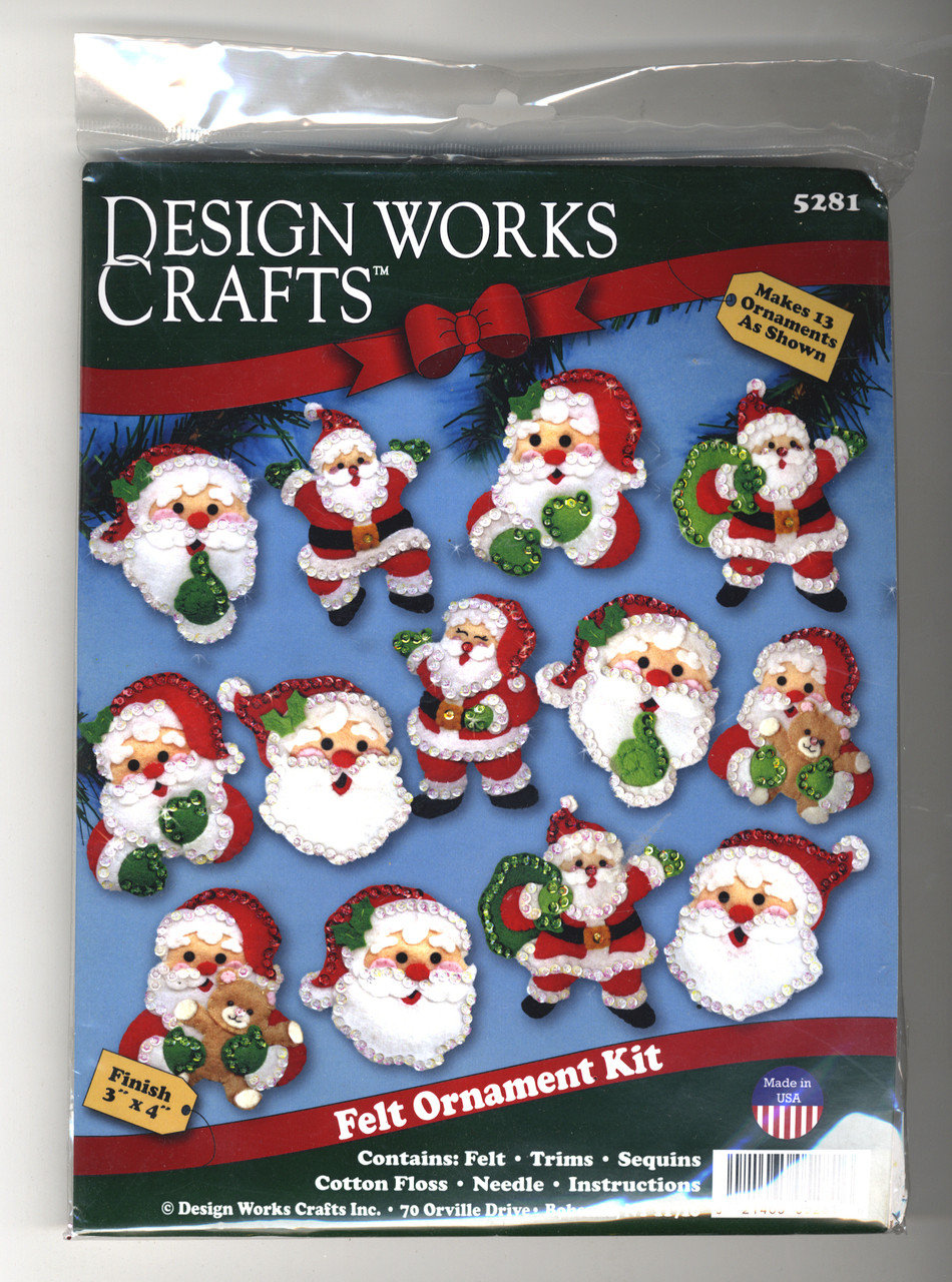 Design Works - Joyful Santas Ornament Set (13)