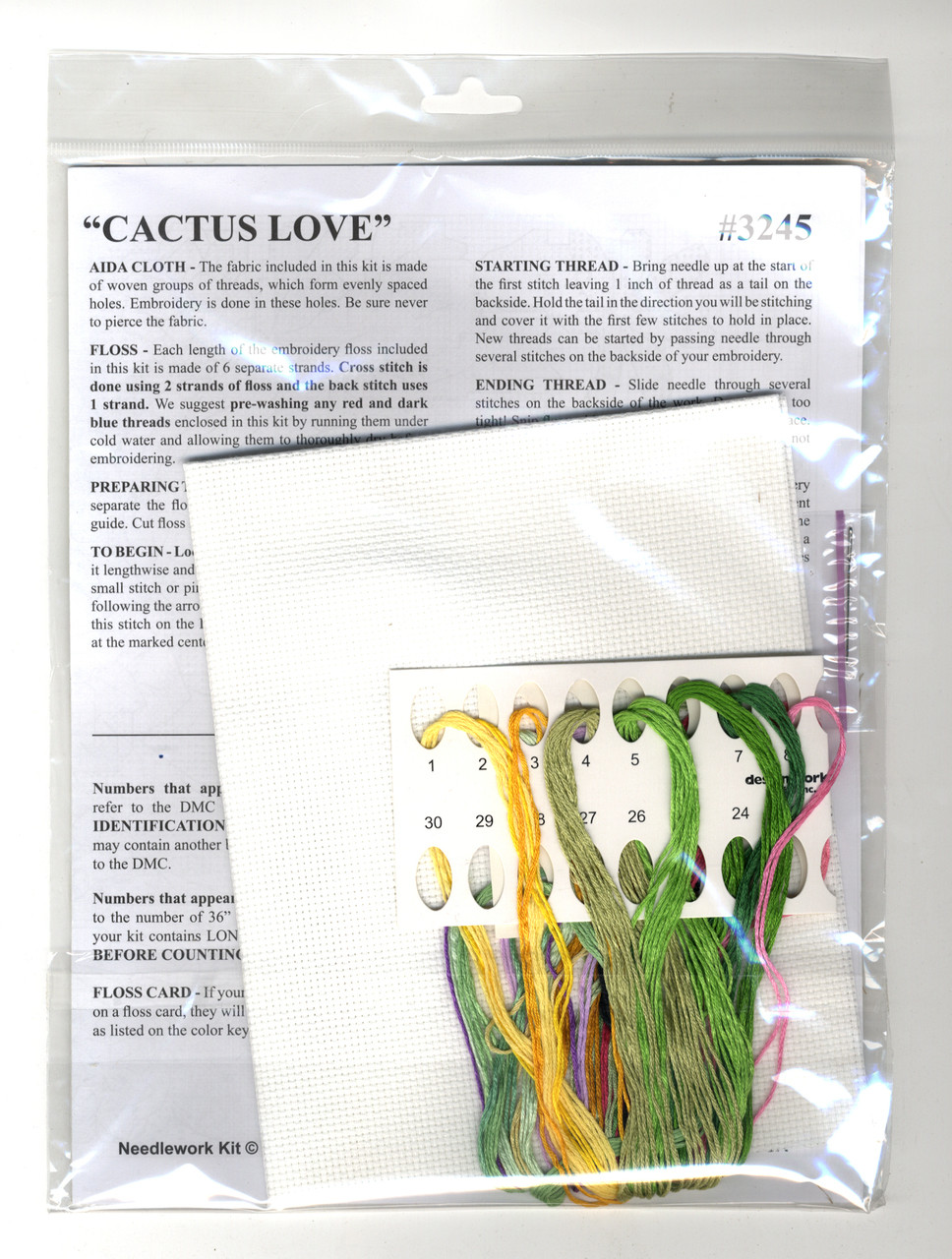  Design Works Crafts CrossStitch Kit 5x7 Cactus, multi