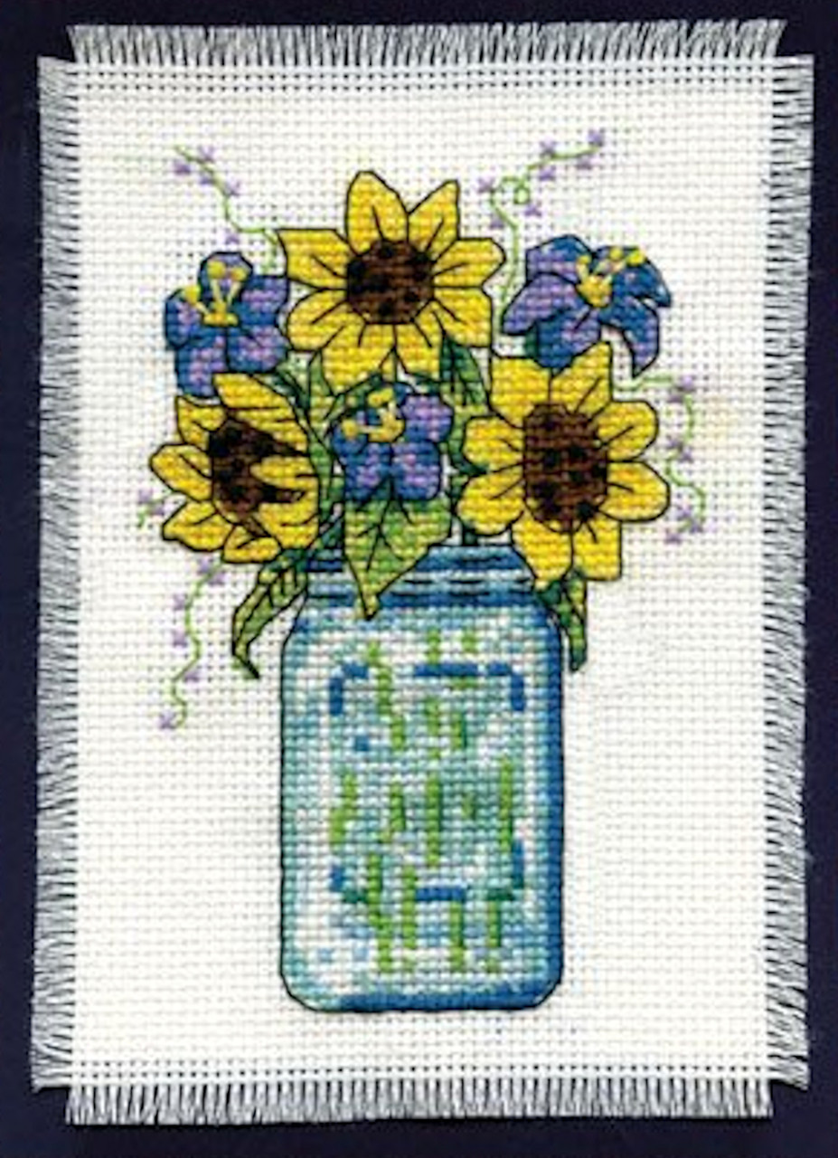Design Works - Floral Jar Stitch & Mat