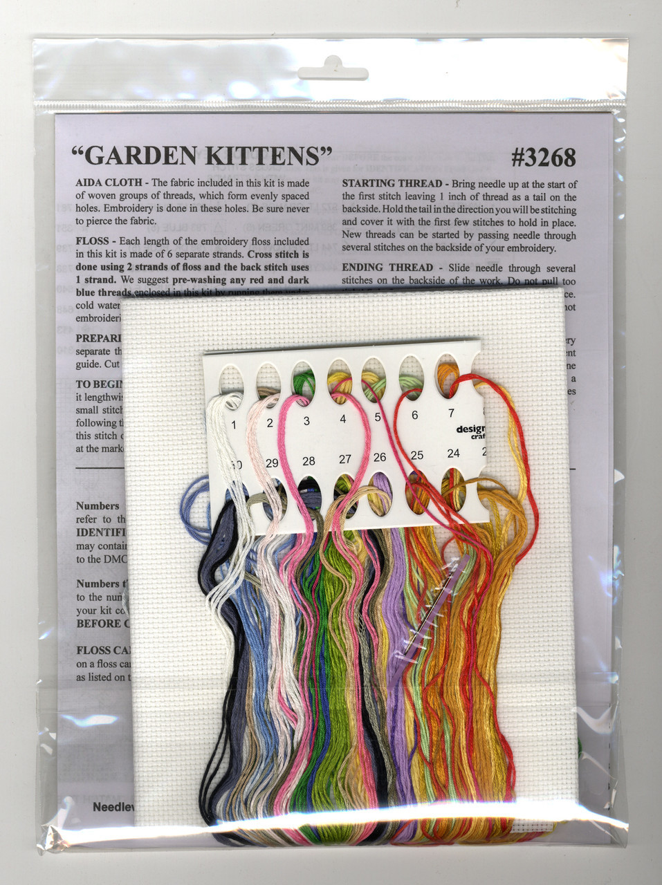 Garden Kitty Crewel Embroidery Kit - The Floss Box