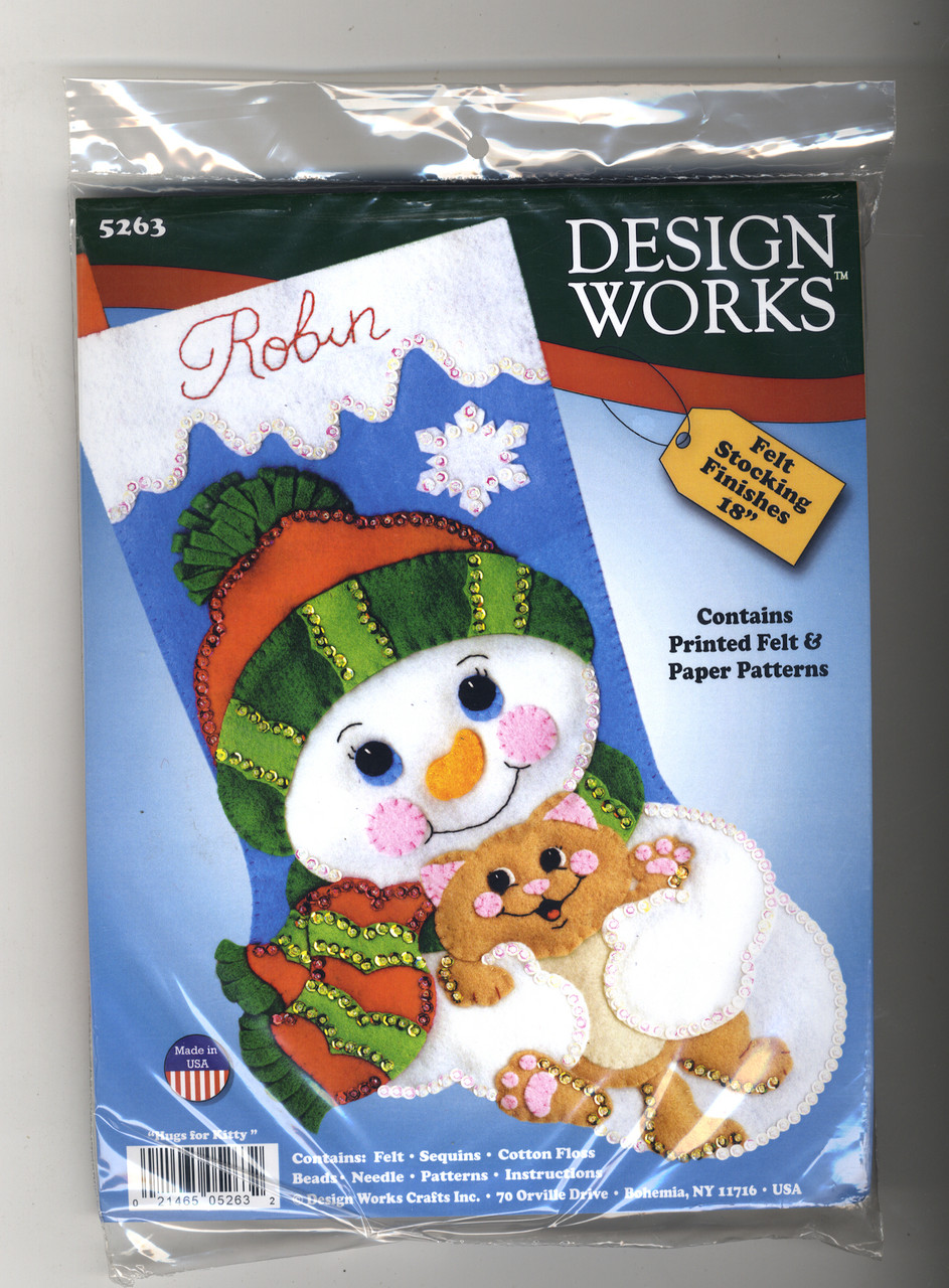Design Works - Hugs for Kitty Christmas Stocking