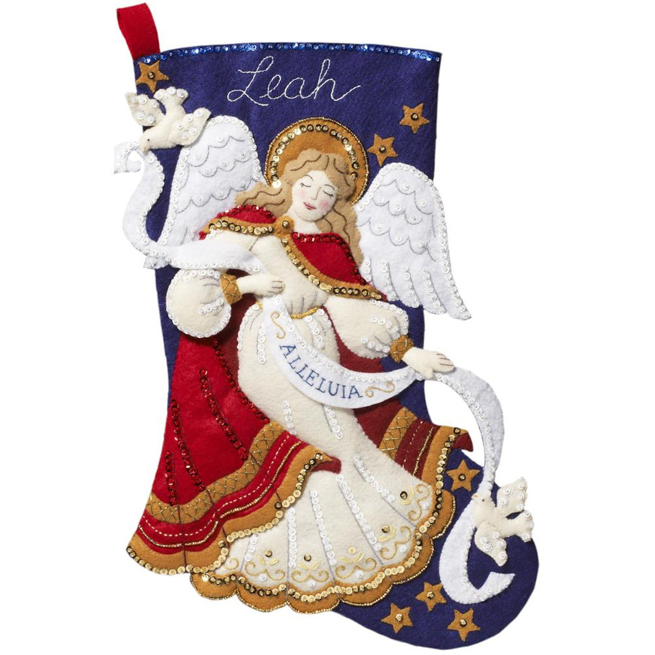Bucilla Christmas Angel Felt Applique Stocking Kit