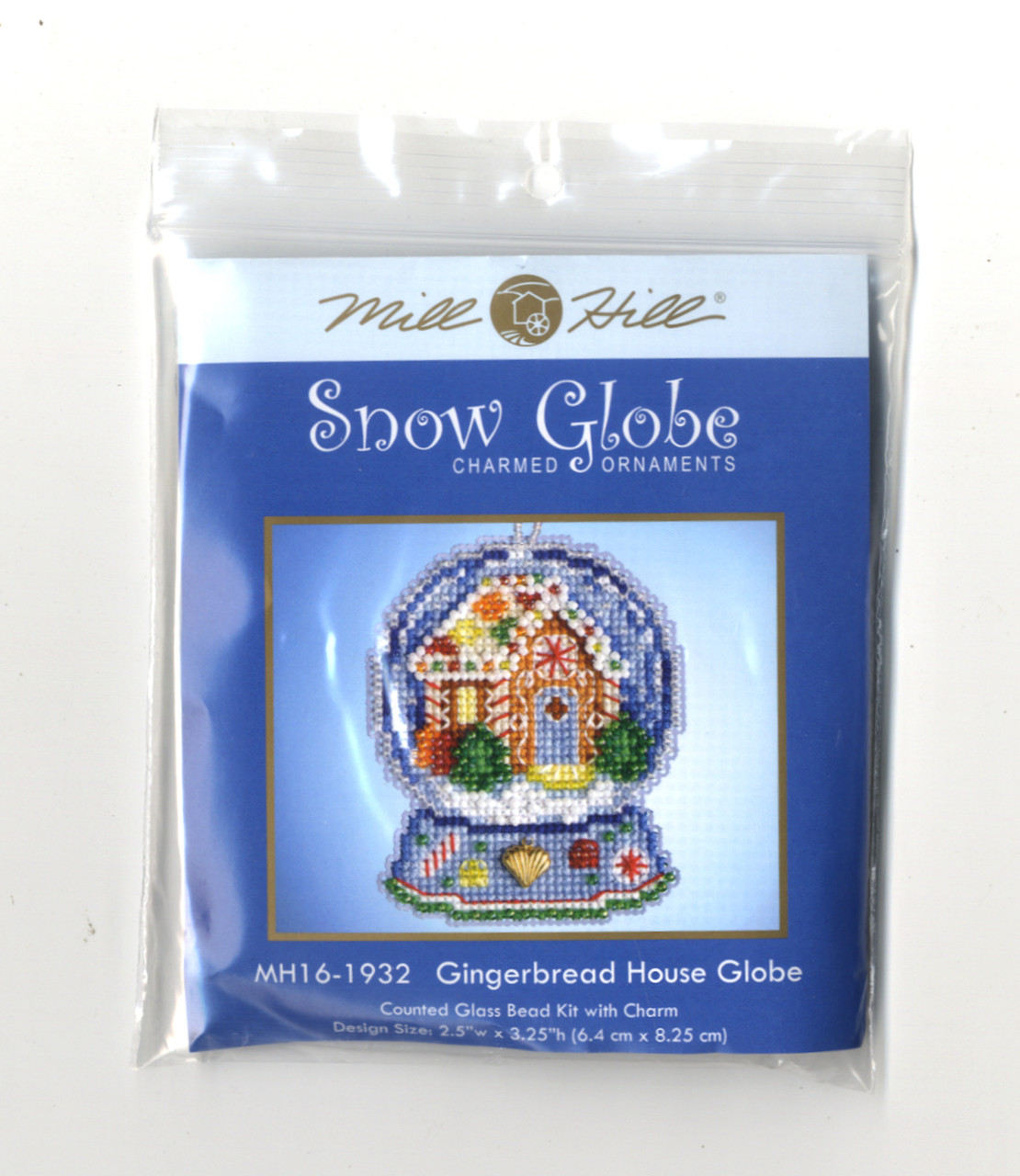 Mill Hill 2019 Snow Globe Charmed Ornament - Gingerbread House Globe