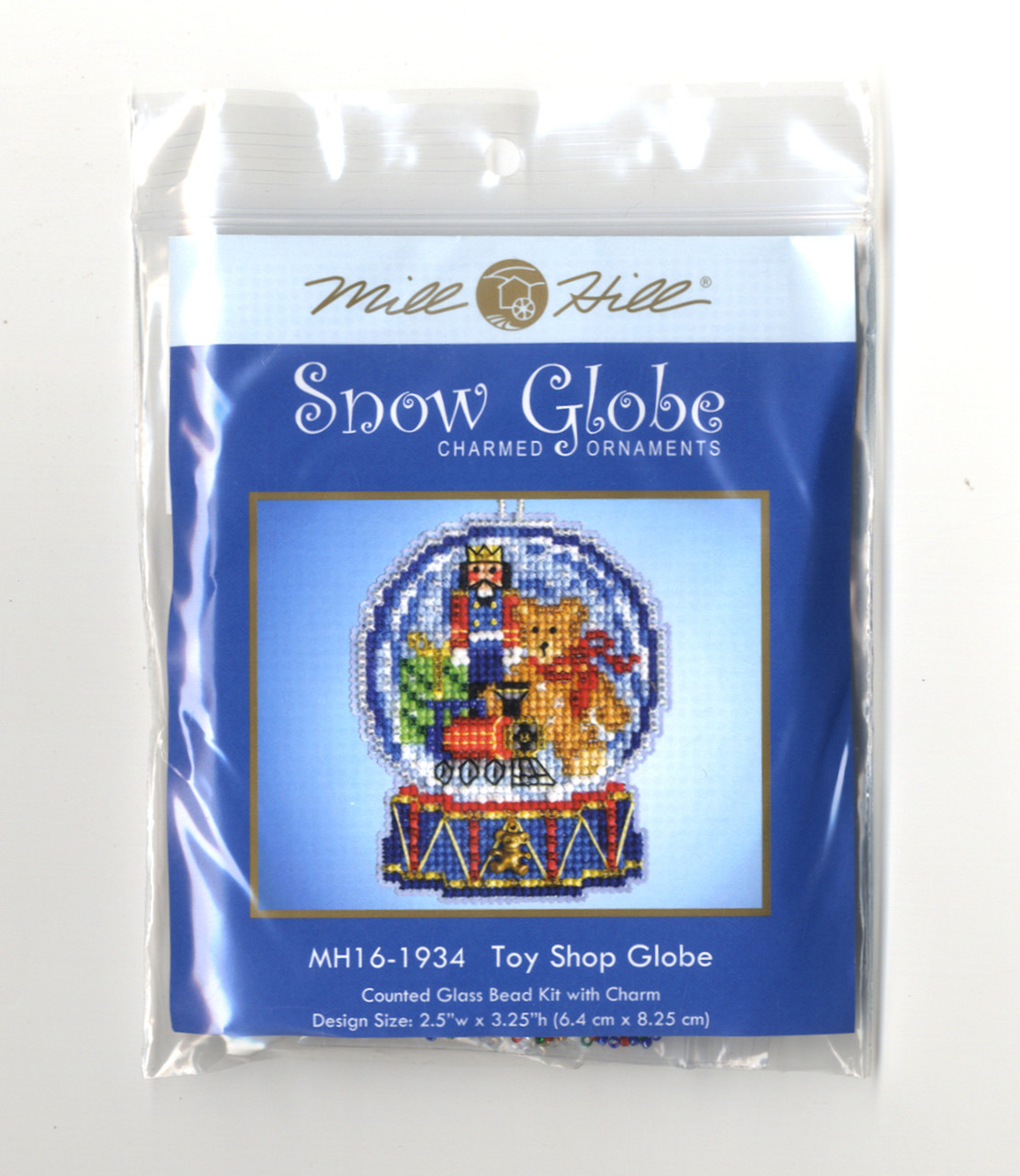 Mill Hill Kreuzstich-Ornament-Set Mit Schneekugel-Perlen – 6-teiliges Set Für Weihnachtsdekoration