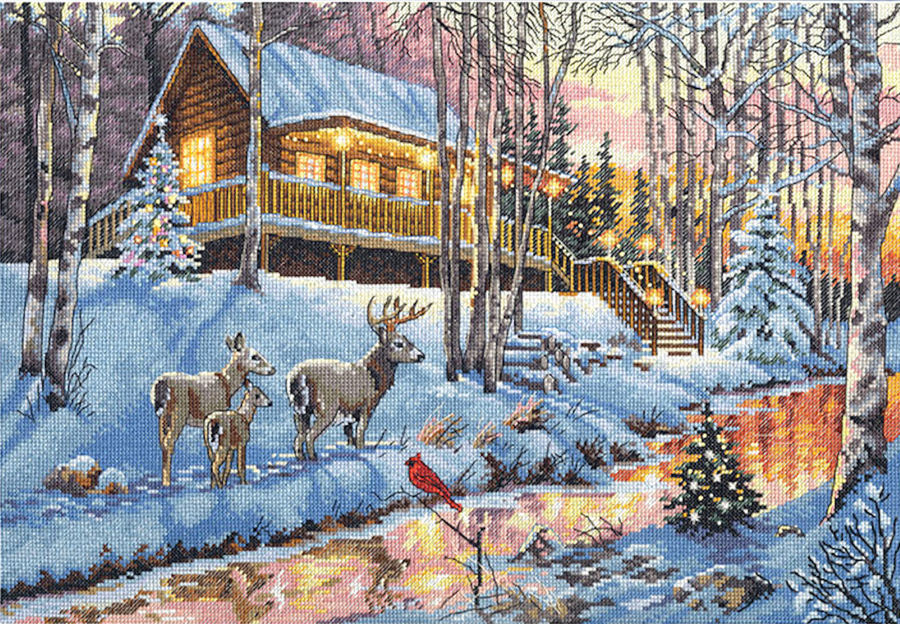 Gold Collection - Winter Cabin - CrossStitchWorld