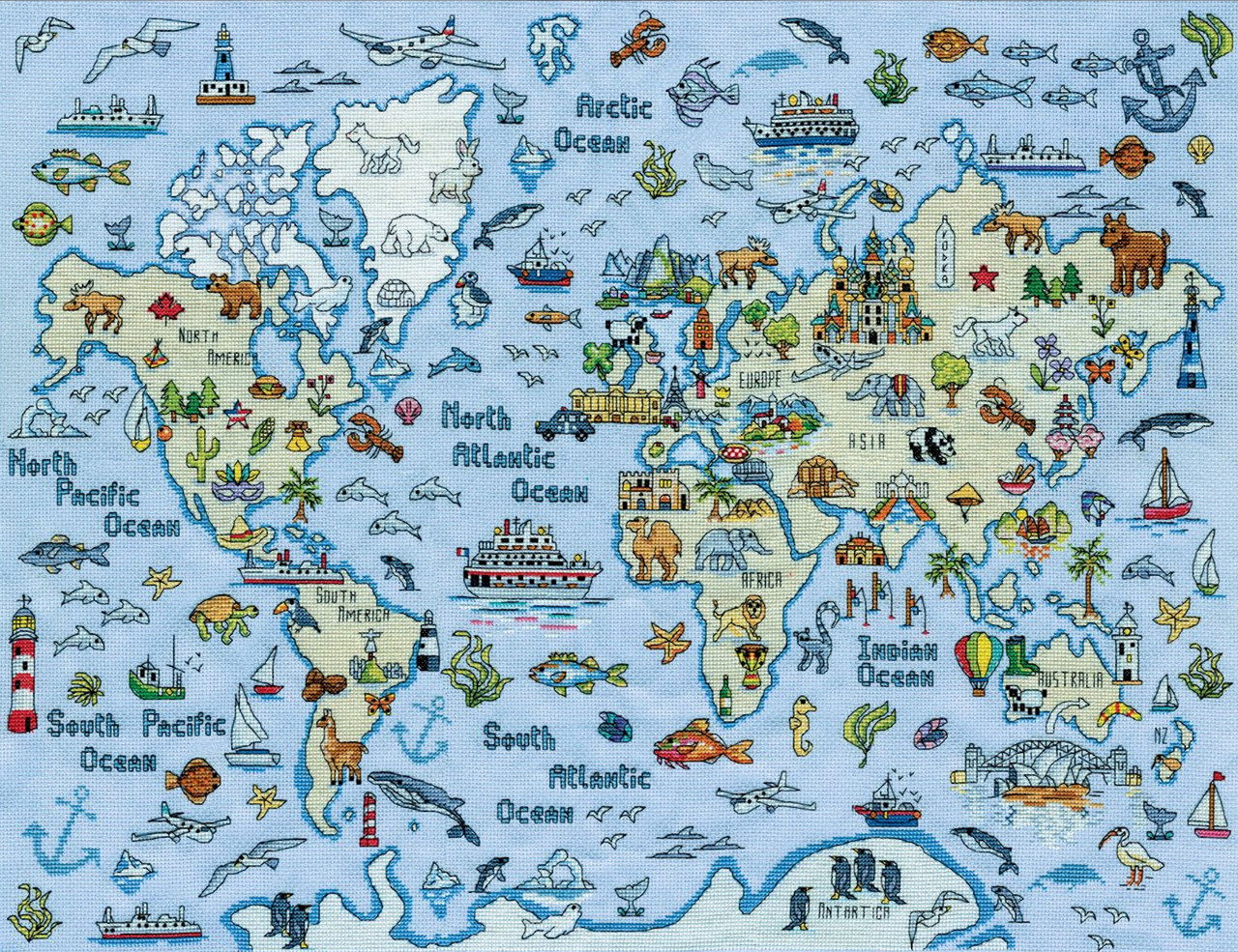 Design Works - Illustrated World Map