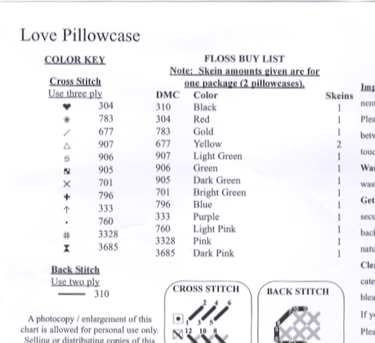 Design Works - Love Pillowcase Pair