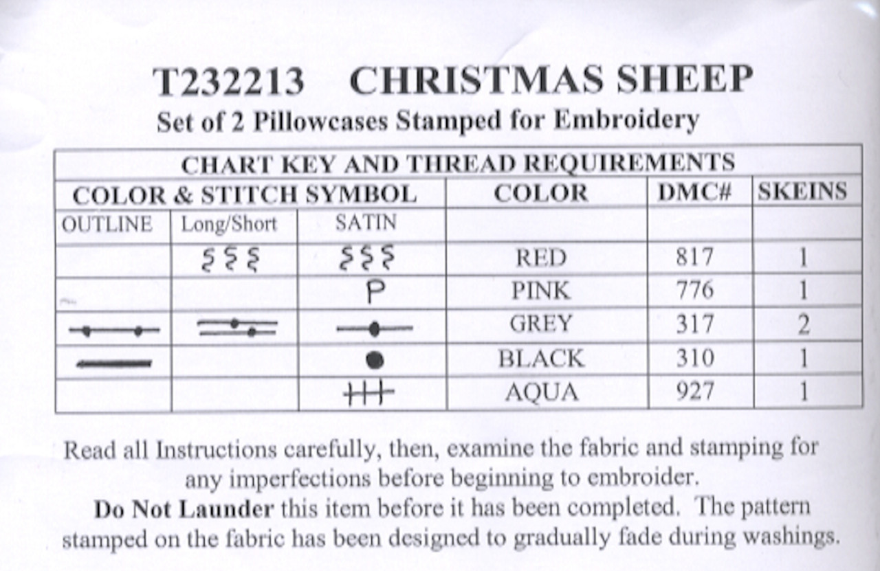 Design Works -  Christmas Sheep Pillowcase Pair