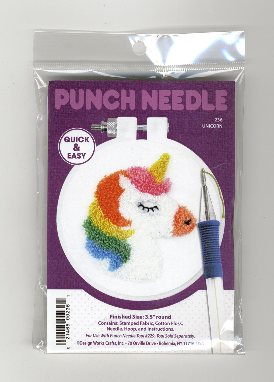 Design Works Punch Needle - Unicorn w/Hoop