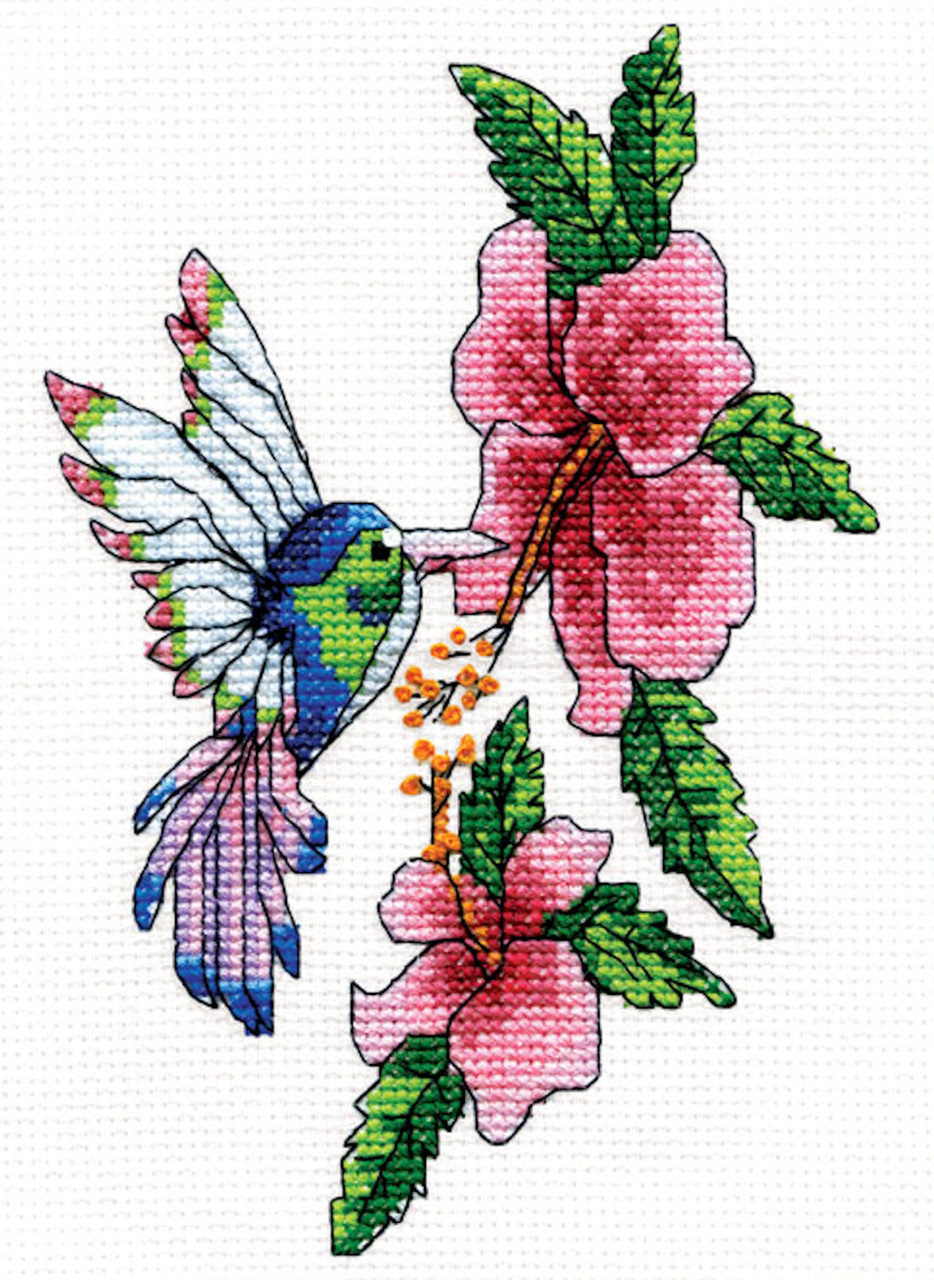 Stamping Cross Stitch Kit, Hummingbird and Flower Counting Cross Stitch Kit  for Adult Beginners, Full Line DIY Cross Stitch Stitching Kit for Home  Decor Cross Stitch Patterns 11.8x15.7 inches AKW019