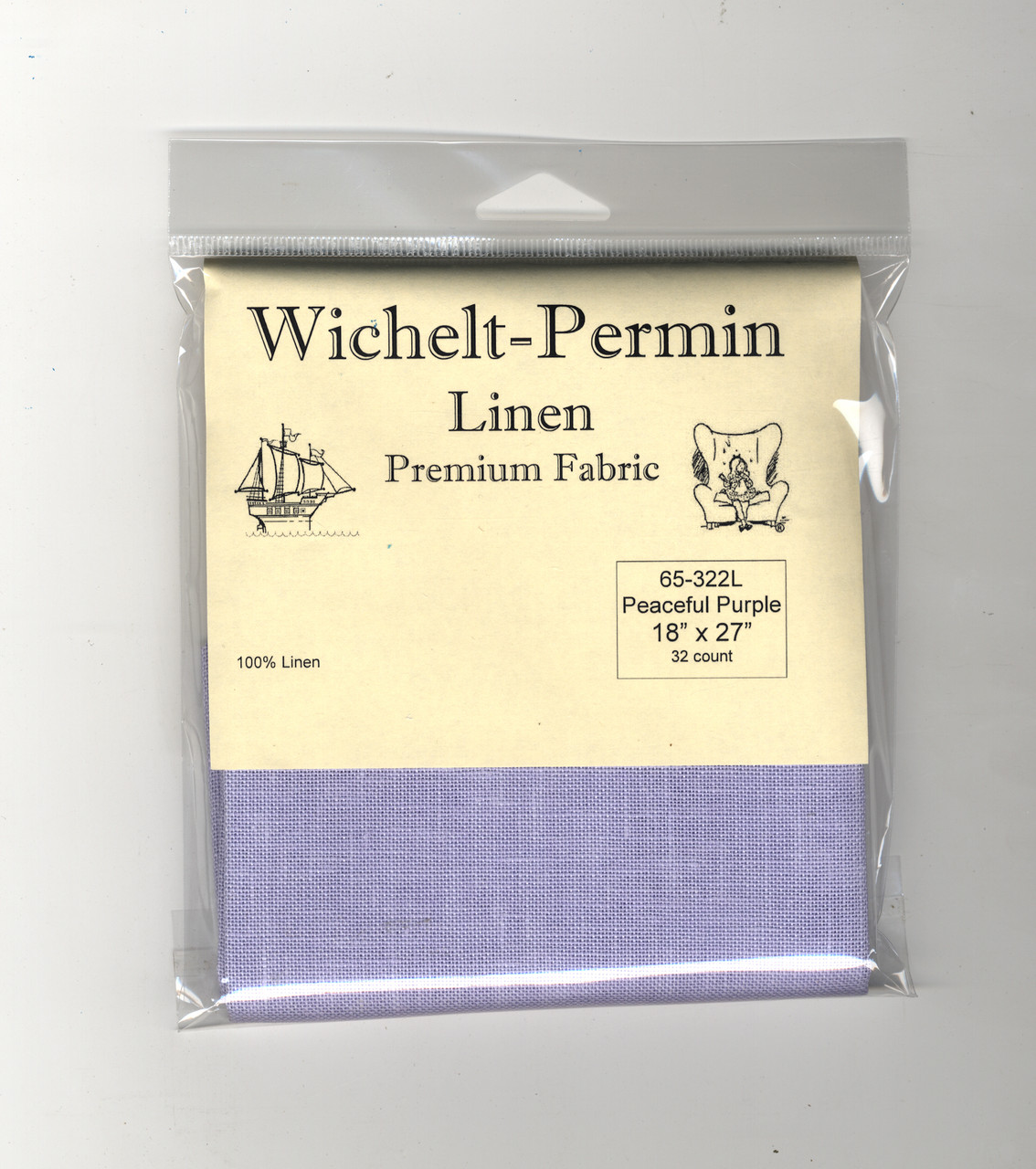Wichelt - 32 Count Peaceful Purple Linen 18