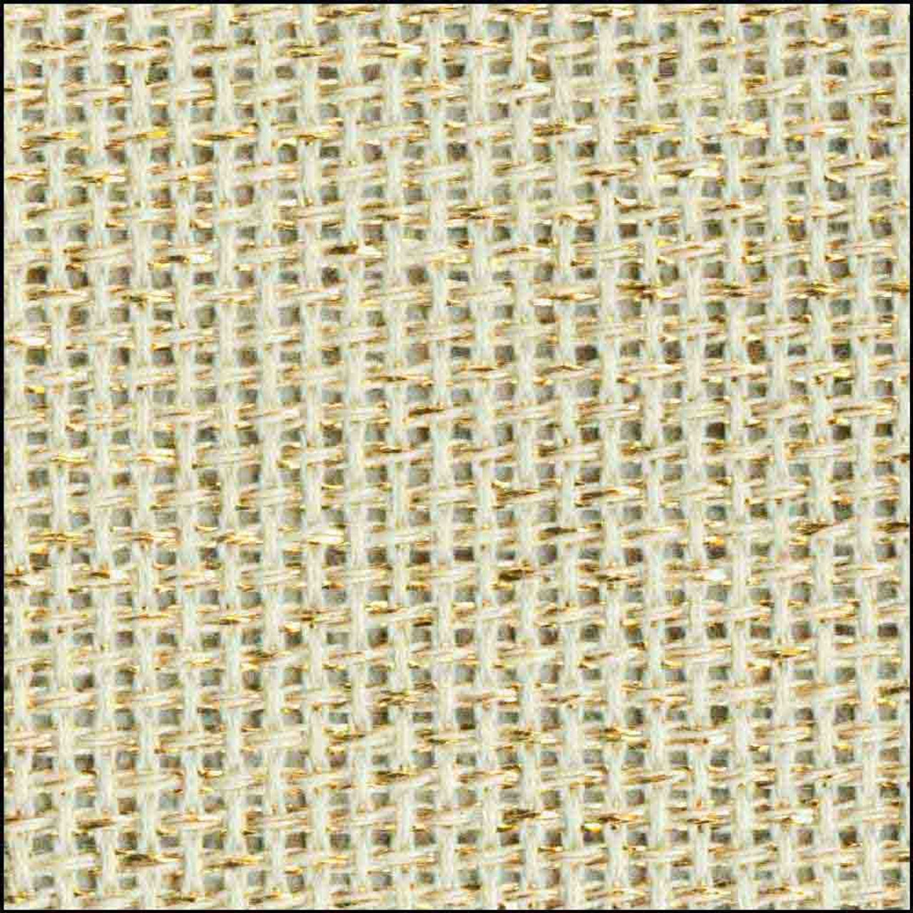 Charles Craft Stardust Fabric Gold Dusted 14 Count Aida 15 X 18