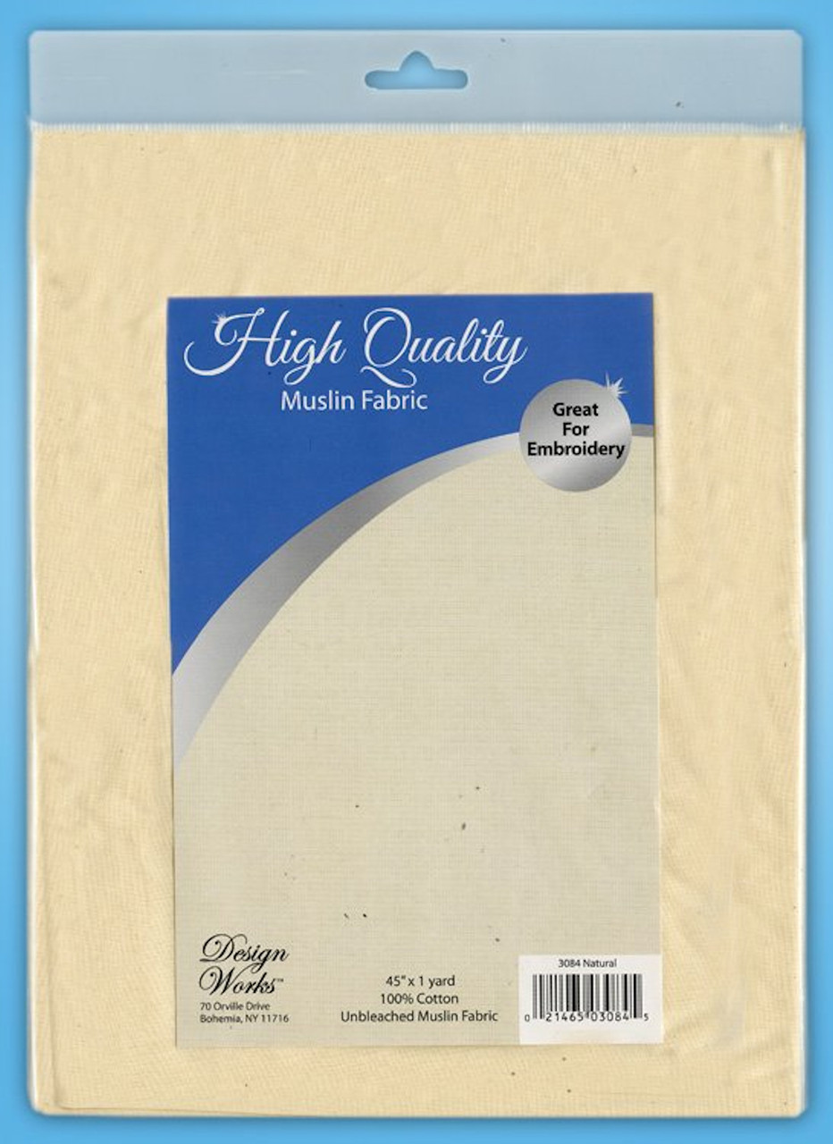 Design Works - High Quality Natural Unbleached Muslin Fabric 45" x 36"