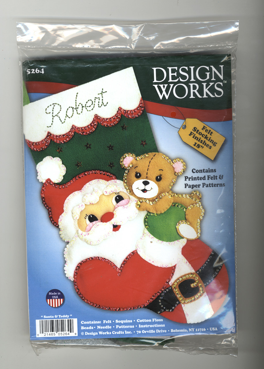 Design Works -  Santa & Teddy Stocking