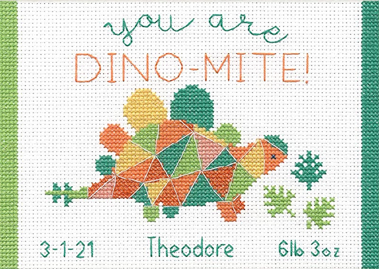 Cross Stitch Kits for Adults, Stamped Personalized Christmas Stockings Cute  Xmas Dinosaur Needlepoint Counted Easy Simple Cross-Stitch Patterns for