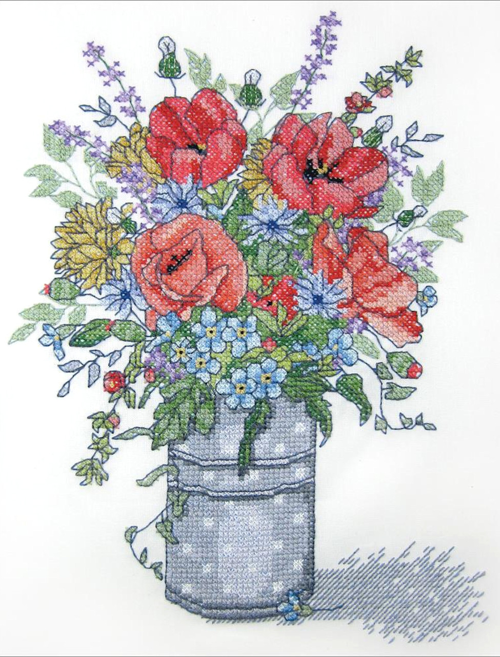 Janlynn - Poppies In A Vase - CrossStitchWorld