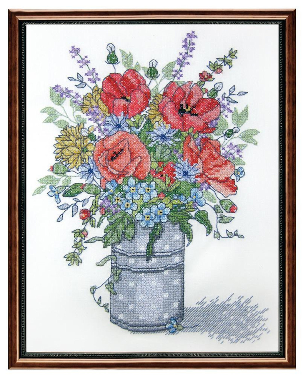 Janlynn - Poppies In A Vase - CrossStitchWorld