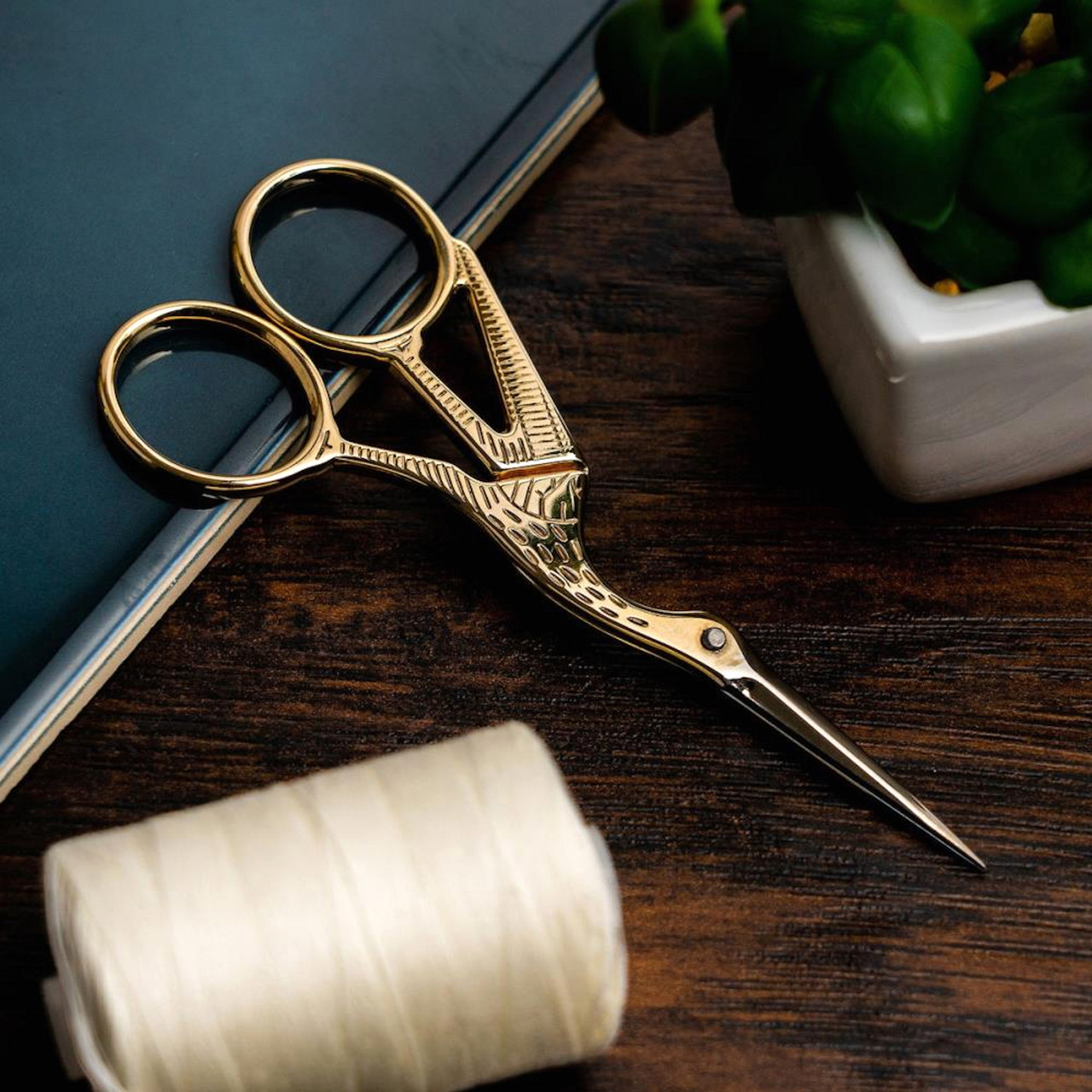 Gold Stork Scissors —