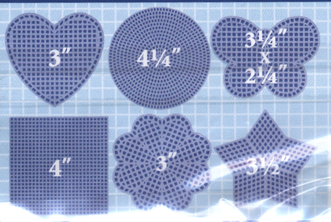 Janlynn - Clear Plastic Canvas 7 Count Shapes Variety Pack (12 pcs