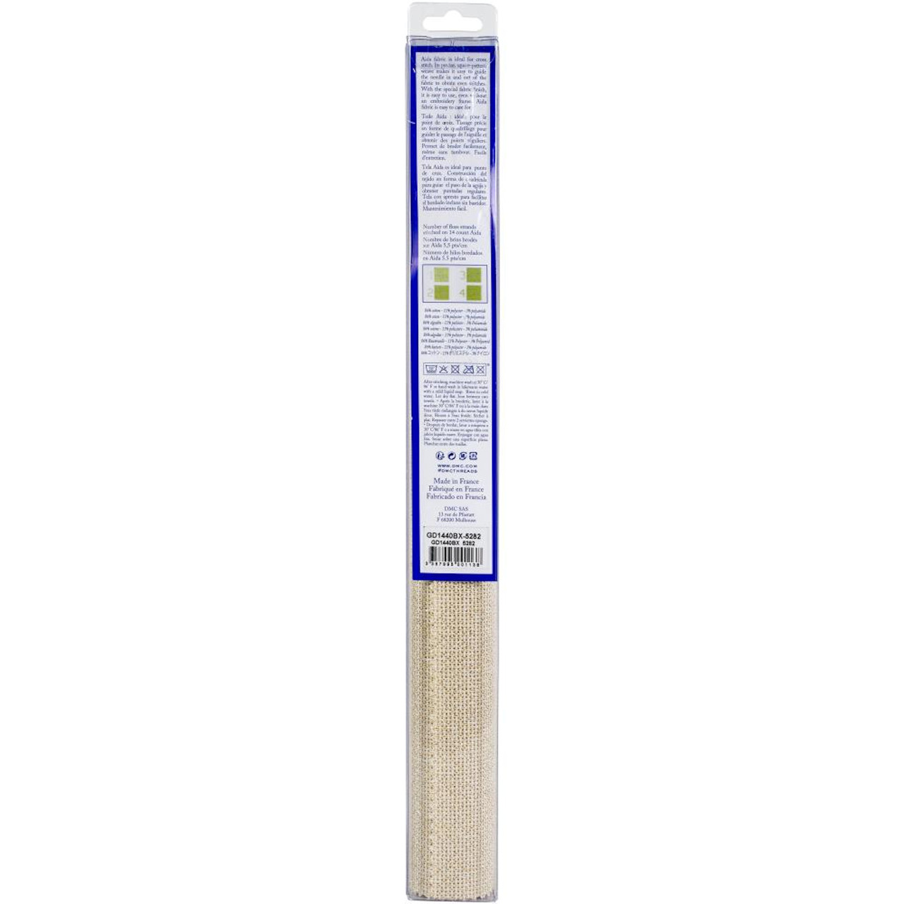 Tessuto Aida 14 Count DMC Silver Label - Cotone Per Ricamo - 38x45,7 Cm - Colore Multicolore