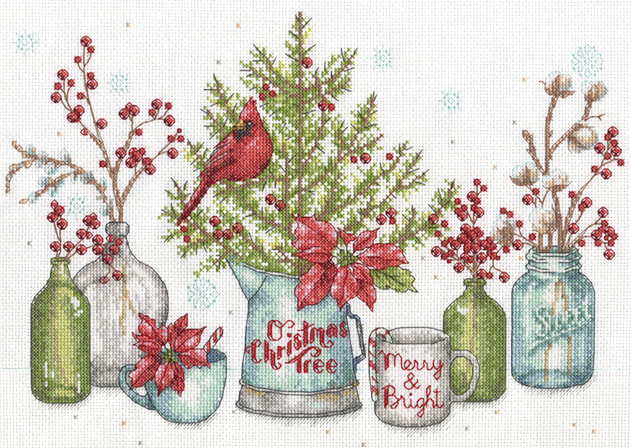 Christmas Jar Counted Cross Stitch Ornament Kit by Dimensions