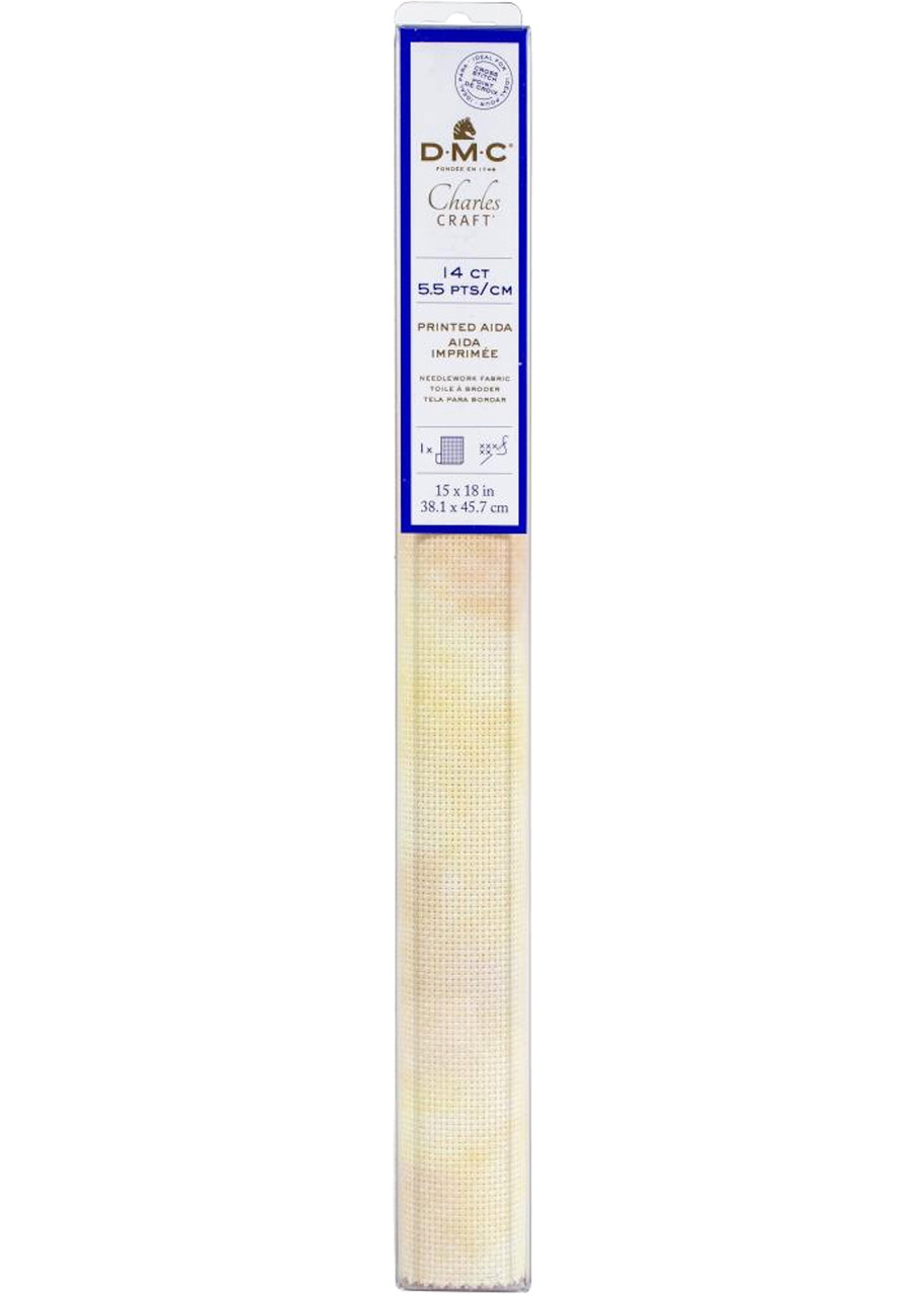 DMC / Charles Craft Sand Print 14 Count Aida Fabric - 15" x 18" DMC / Charles Craft Sand Print 14 Count Aida Fabric - 15" x 18"