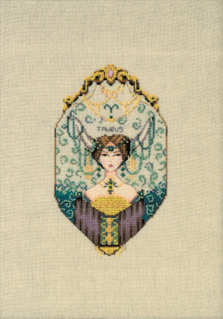 Nora Corbett - Zodiac Girls - Taurus - CrossStitchWorld