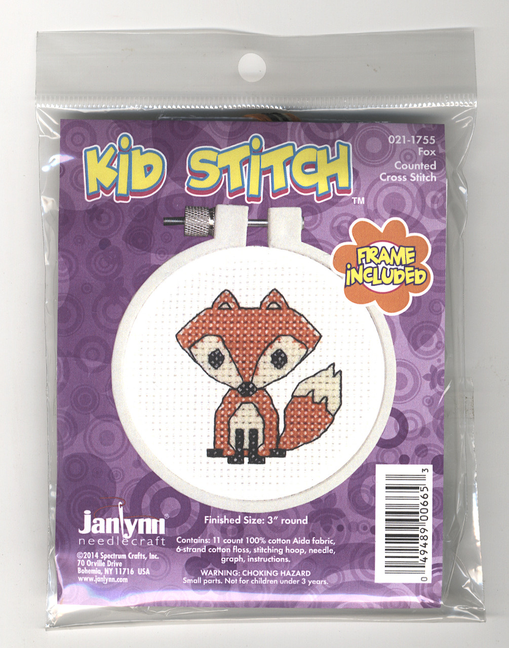 Janlynn Kid Stitch - Fox - CrossStitchWorld
