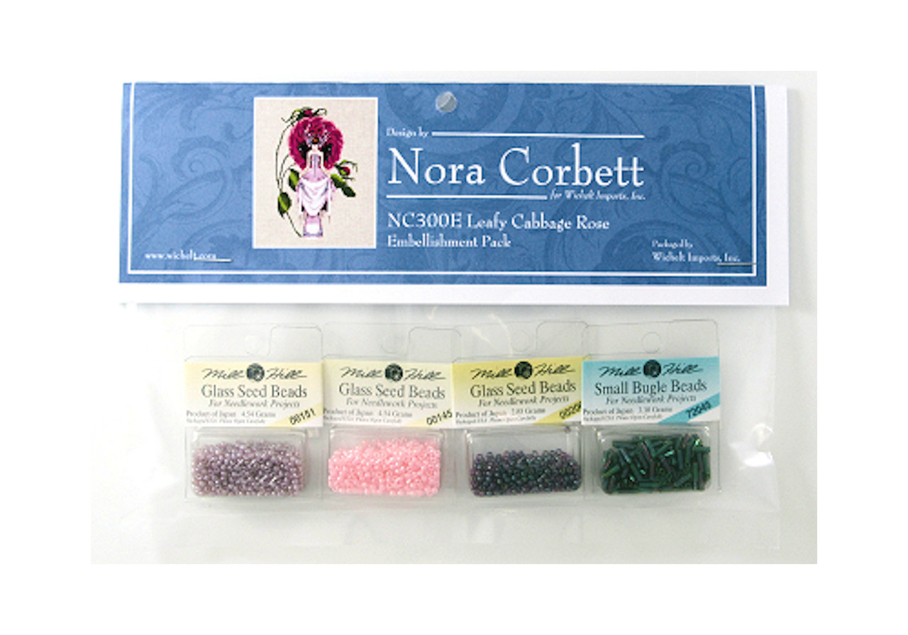 Nora Corbett Embellishment Pack - Leafy Cabbage Rose