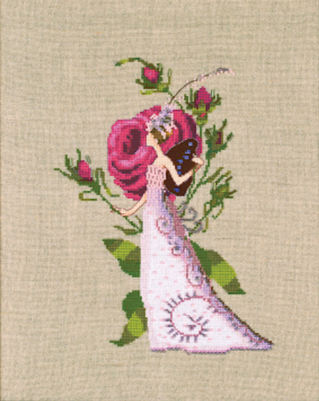 Nora Corbett Embellishment Pack  - Great Cabbage-Leaved Rose