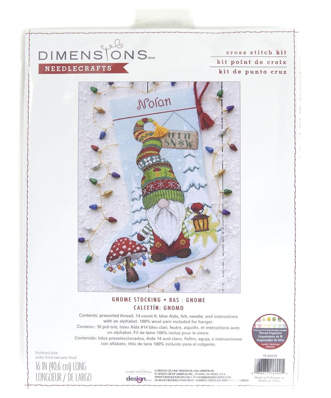 Dimensions - Gnome Christmas Stocking