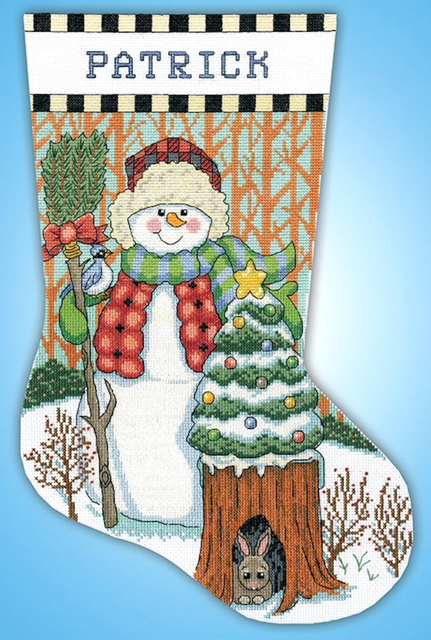 Christmas Stocking KIT Cross Stitch Santa and Snowman Letistitch 921 -   Denmark