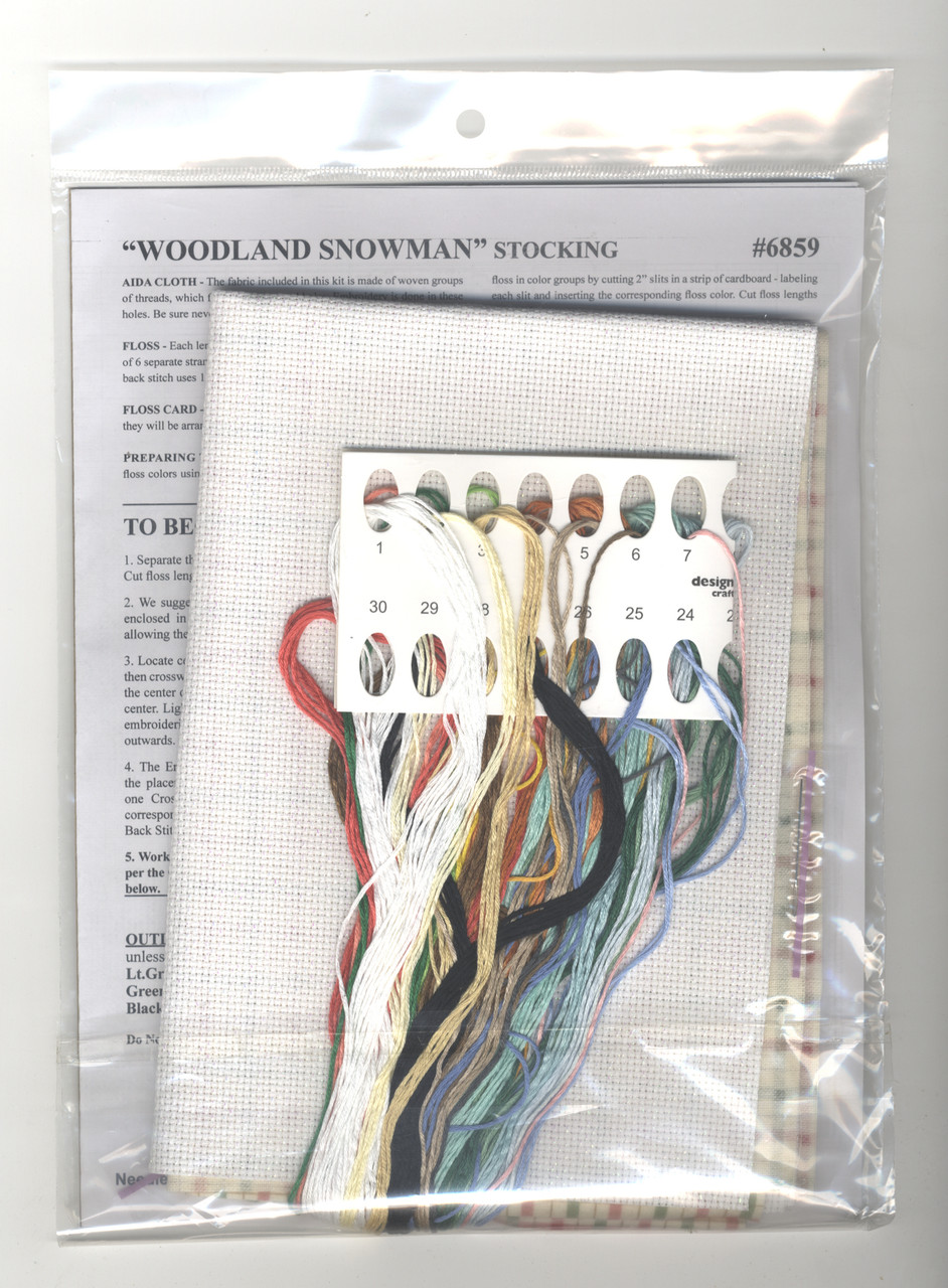 Design Works™ Christmas Tree Snowman Counted Cross Stitch Stocking Kit