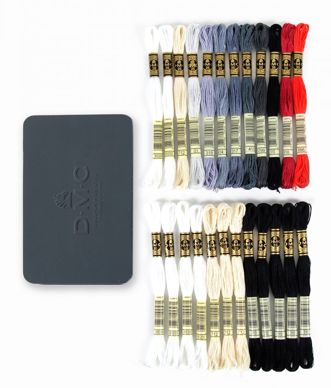 DMC Embroidery Floss Black Tin w/24 Skeins