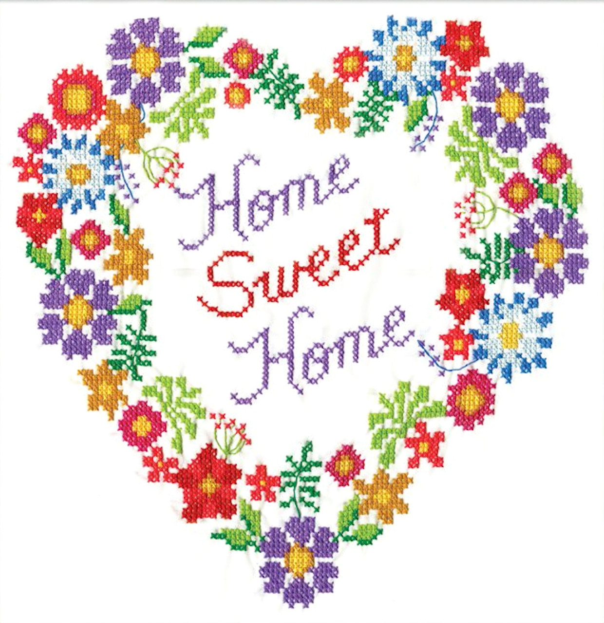 Design Works - Home Sweet Home Floral Heart