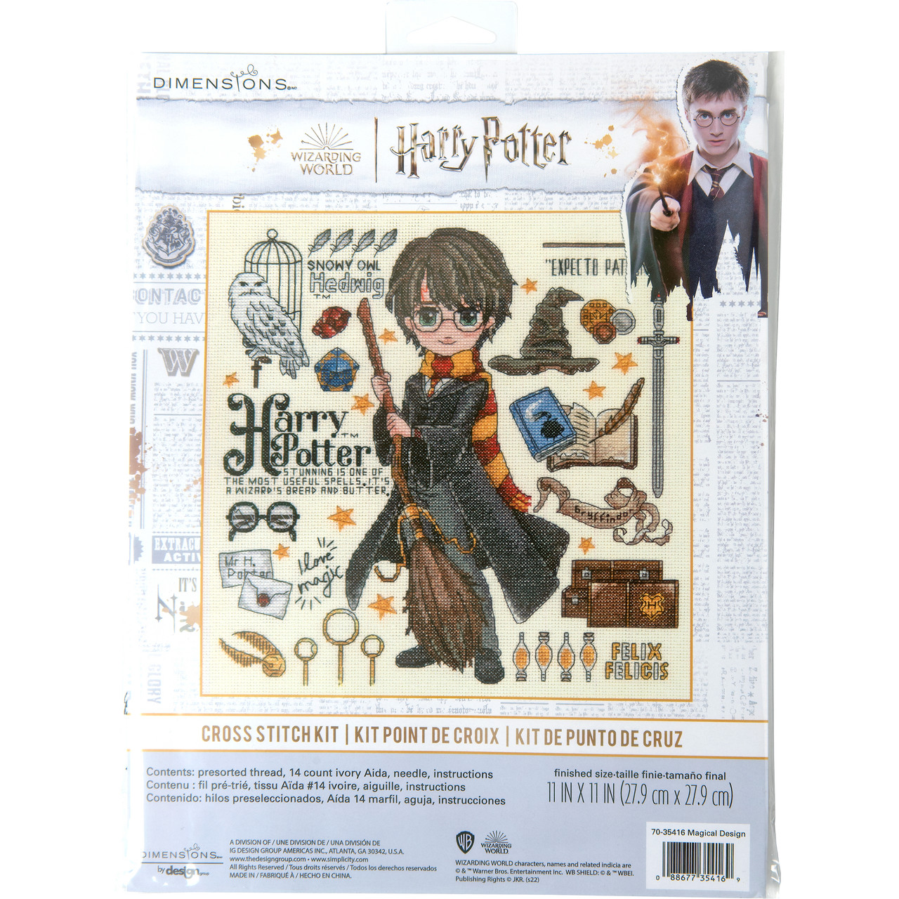 Dimensions Harry Potter Counted Cross Stitch Kit 11x11 Magical