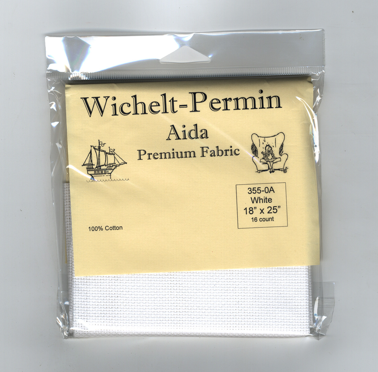 Aida Cloth Fabric 18 Ct White 18 In x 16 In Counted Cross Stitch