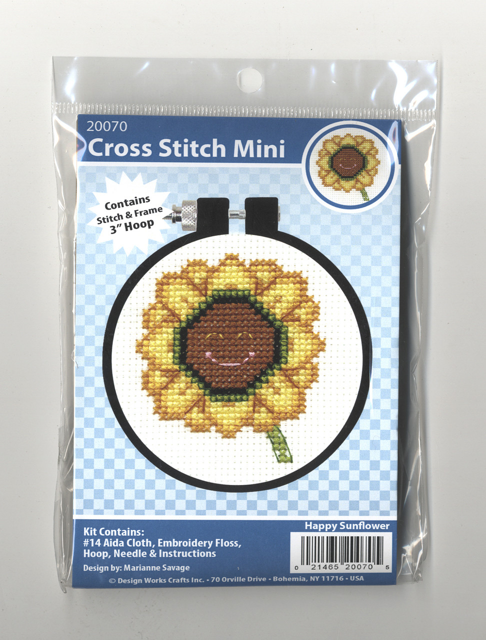 Happy Flower Mini Cross Stitch Kit