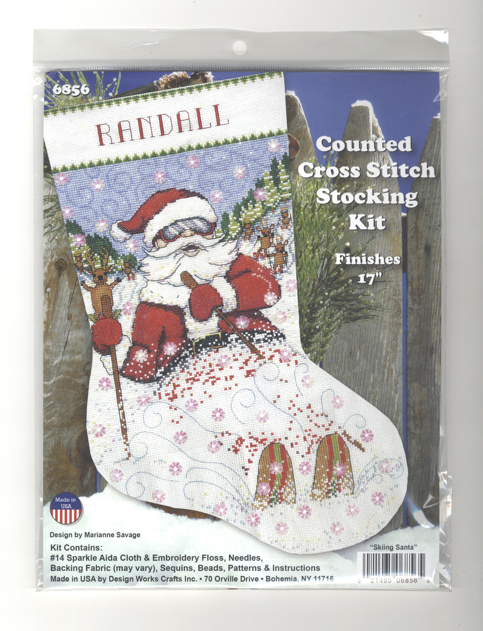 Welcome Santa Cross Stitch Christmas Stocking Kit